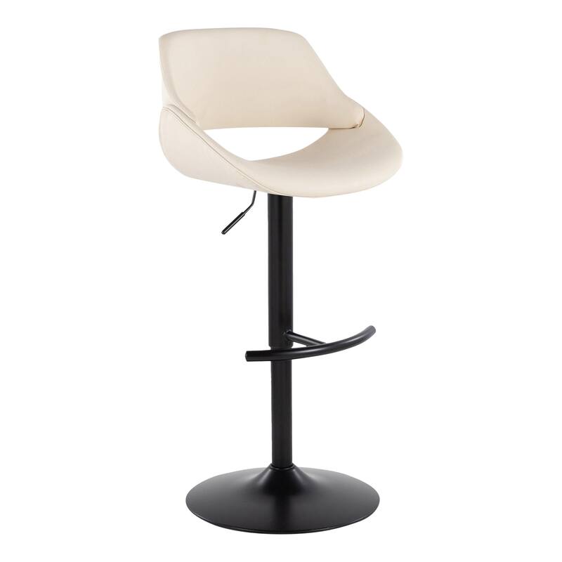 Silver Orchid Svellingen Adjustable Bar Stool with Rounded T Footrest - Set of 2