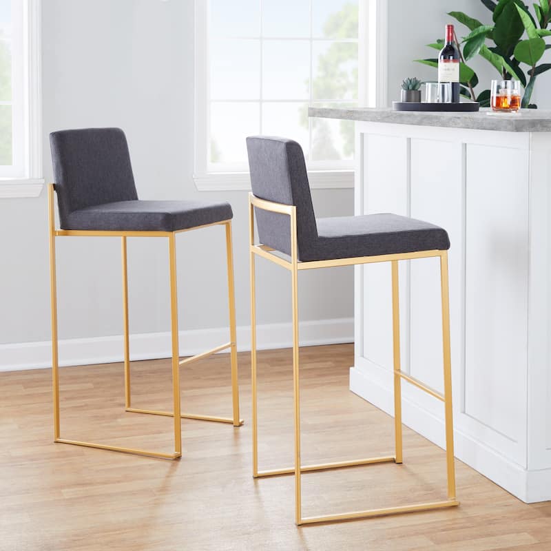 Silver Orchid Forrest High Back Bar Stool - Set of 2