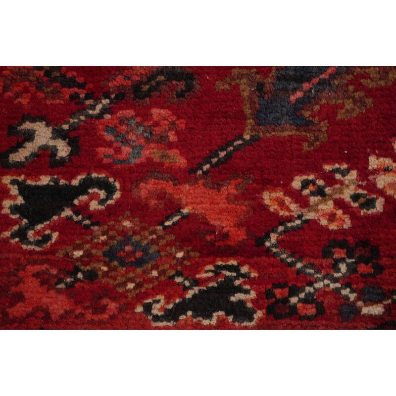 Hand Knotted Oriental 100% Wool Carpet Traditional Medallion Red Heriz Area Rug - 11' 7'' X 9' 2''