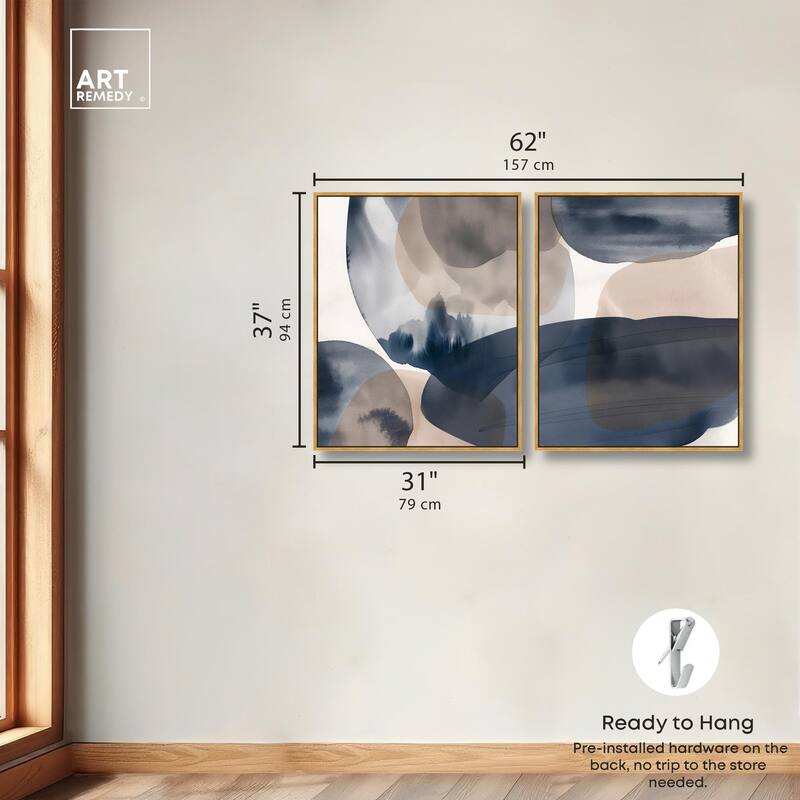 Rust and Noir Canvas Set of 2 by Art Remedy