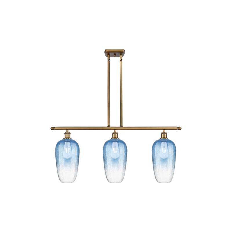 Innovations Lighting Endless Possibilities Ballston - Brookhaven Flute - 3 Light 36" Stem Hung Island Light