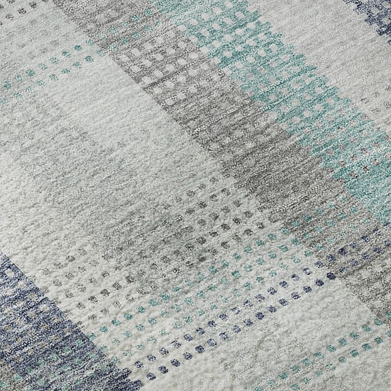 Premium Washable Super Soft Modern Plaid Mayfield Rug