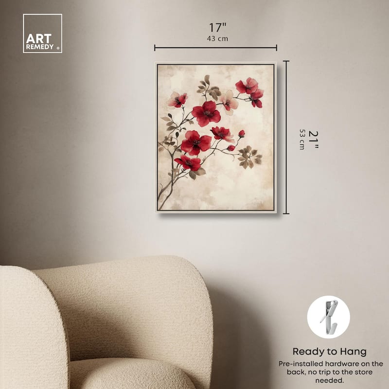 Cherry Bloom Canvas by Art Remedy