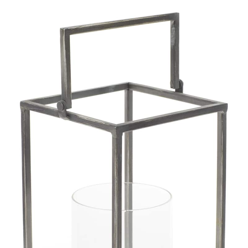 Metal Decorative Candle Lantern - Black - Roche River Decor