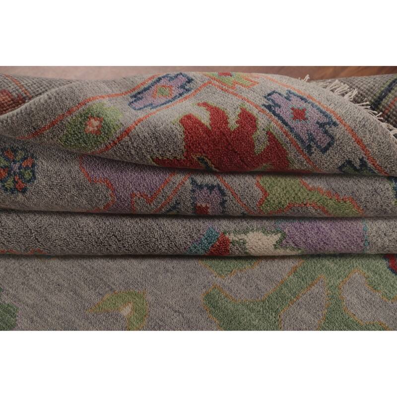 Floral Oushak Oriental Area Rug Handmade Living Room Wool Carpet - 8'9"x 12'3"