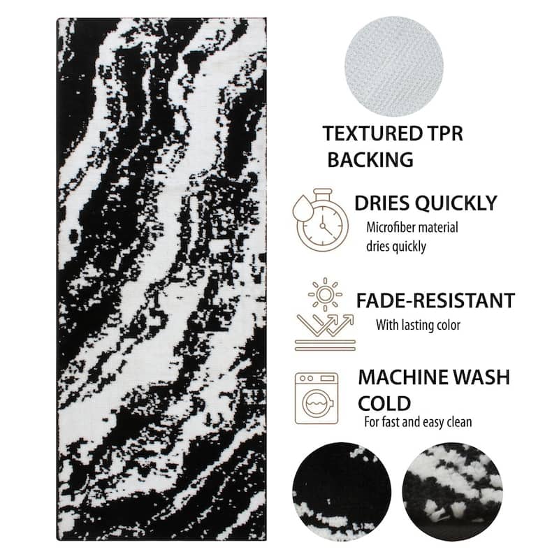 Chesapeake Marble Micro Knitted Bath Rug - 24"x40"