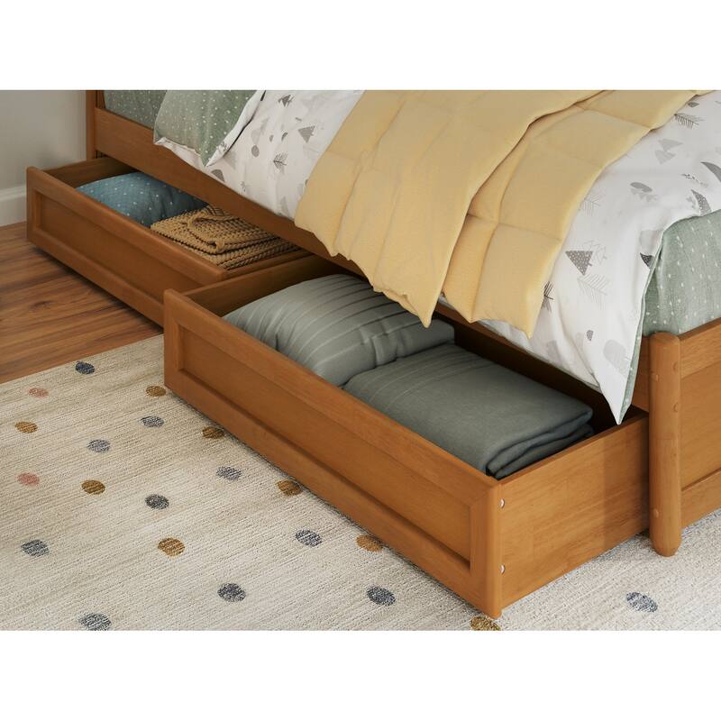 Emelie Platform Bed with Panel Footboard and Storage Drawers
