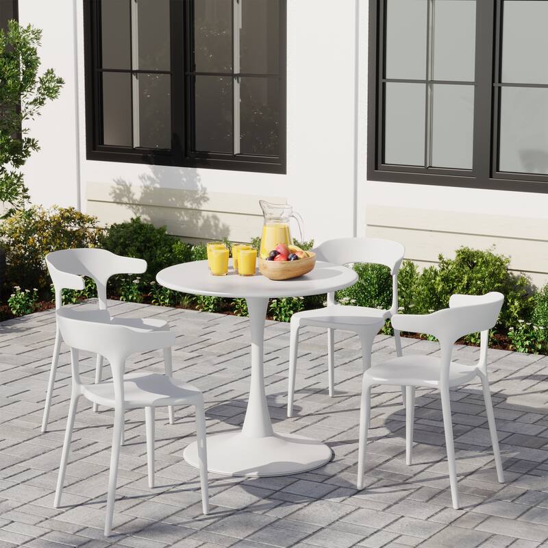 Frond and Form 4-Person Outdoor Round Dining Set