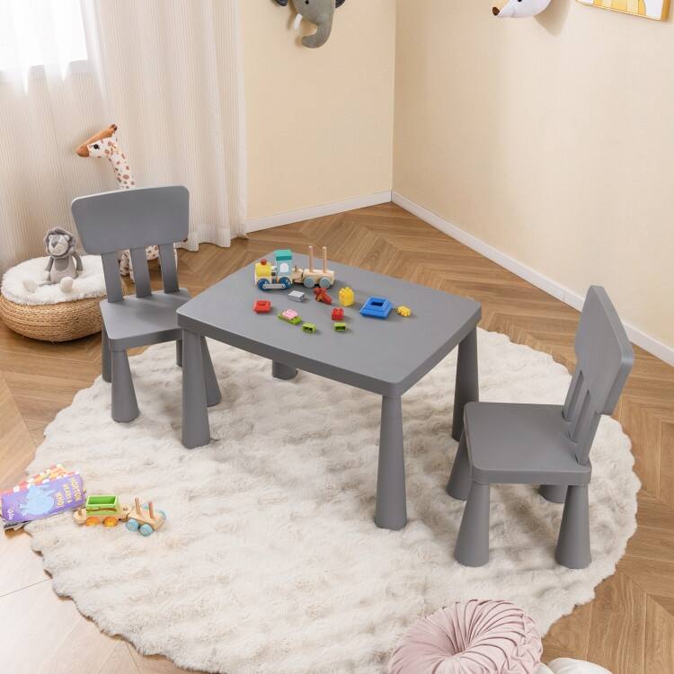 Versatile 3-Piece Children's Activity Table and Chair Set for Creative - table: 30" x 21" x 19"