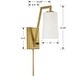 preview thumbnail 3 of 4, Avon 1 Light Aged Brass Wall Mount - 4.88'' W x 12.25'' H x 10.25'' D