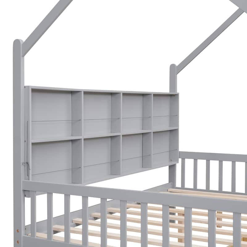 Kids Bed with Storage Shelf