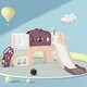 preview thumbnail 5 of 37, 7-in-1 Toddler Slide Set - Spaceship Playset with Slide, Arch Tunnel, Basketball Hoop, and Toy Storage