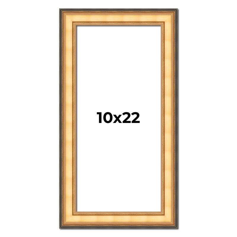 10x22 Frame Gold Plein Aire Solid Wood Picture Frame Width 2 Inches |