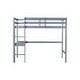 preview thumbnail 8 of 28, Twin High Loft Bed with Safety Guardrail,Built-in desk,Ladder,Kids Bed Design