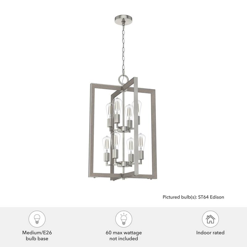 Woodburn Modern Farmhouse Pendant - Foyer, Dining Room, Living Room - Contemporary, Caged, Candle, Transitional, Rustic