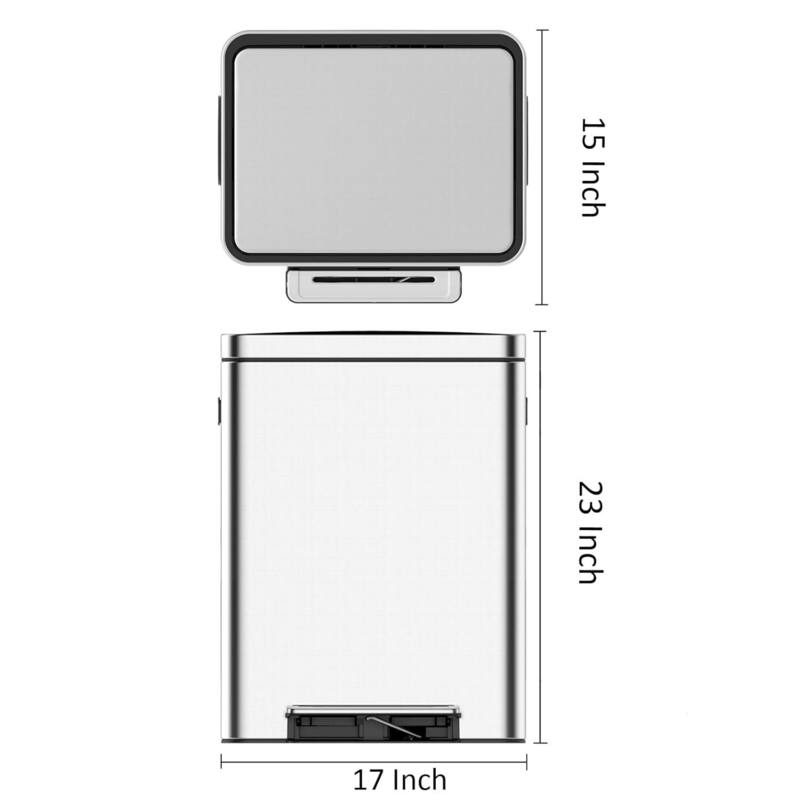 Double Compartment Classified Garbage Can