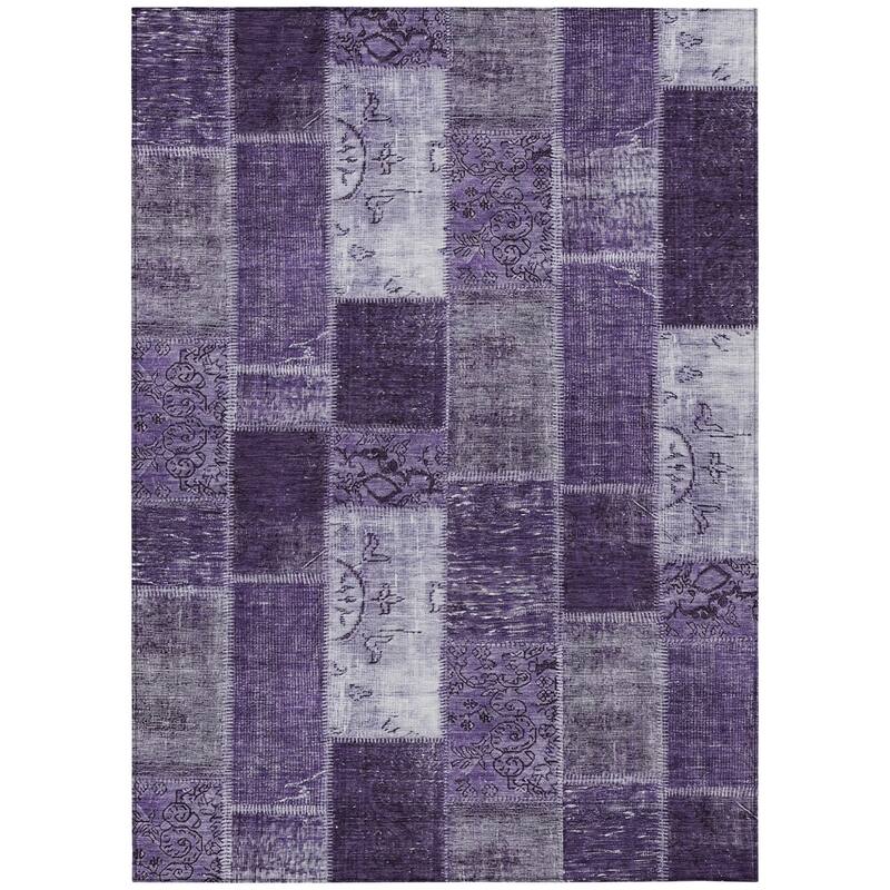 HomeRoots Patchwork Traditional Rectangle Outdoor Rug