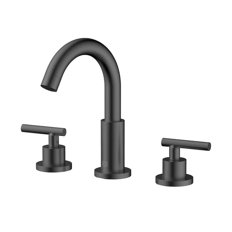 Elegant Lighting FAV-1009 Leah 1.5 GPM Widespread Bathroom Faucet - Matte Black