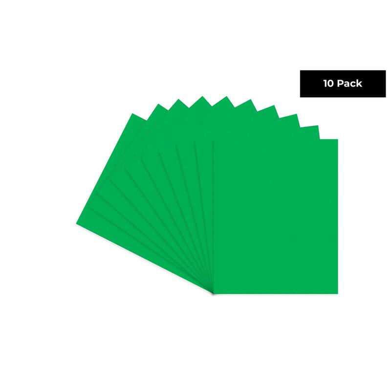 Bright Green 8x10 Backing Board Uncut Photo Mat Board (10Sheets