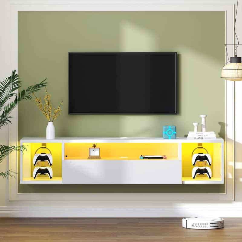 TV Gaming Console with Hidden Storage Cabinet