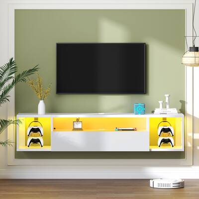 TV Gaming Console with Hidden Storage Cabinet