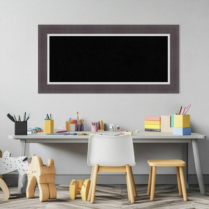 Ellie Brown Silver Framed Cork Board - Bulletin Board, Organization Board, Pin Board