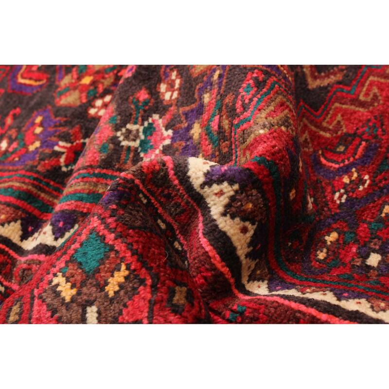 ECARPETGALLERY Hand-knotted Andelz Red Wool Rug - 4'2 x 6'8