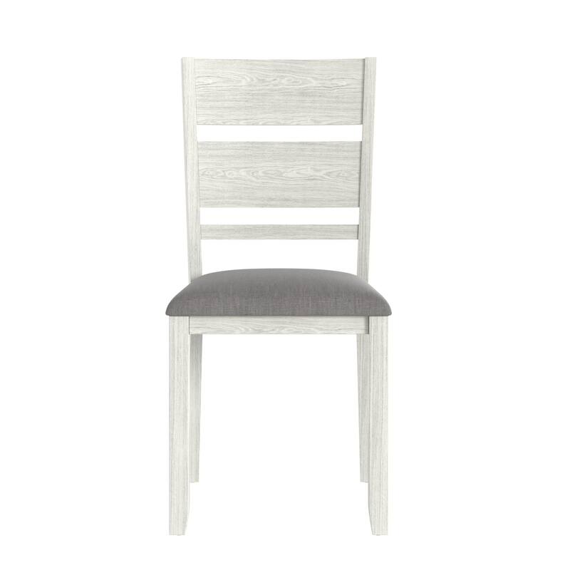 VECELO Modern Farmhouse 39" Solid Wood Dining Chairs with Linen Fabric Upholstered Seat