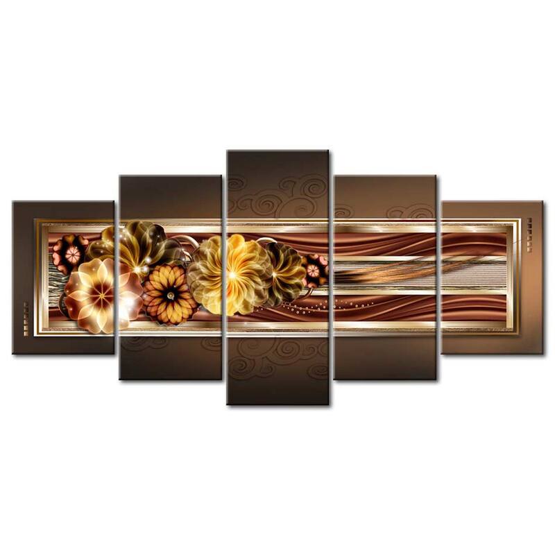 Glam Canvas Wall Art - Floral Serenade - 5 Pieces - 40"Wx20"H