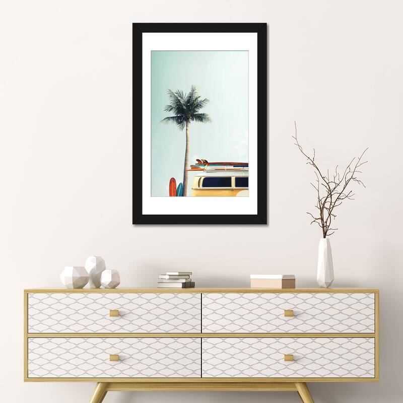 iCanvas "Surf Bus Yellow" by Design Fabrikken