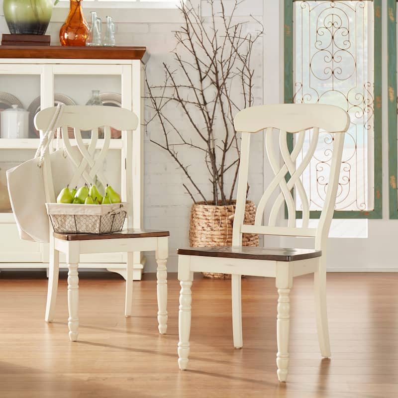 Mackenzie Country Style Two-tone Dining Chairs (Set of 2) by iNSPIRE Q Classic