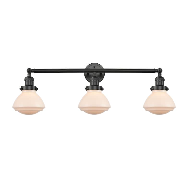 Innovations Lighting Olean 3 Light 31" Wide Bathroom Vanity Light - Matte Black / Matte White