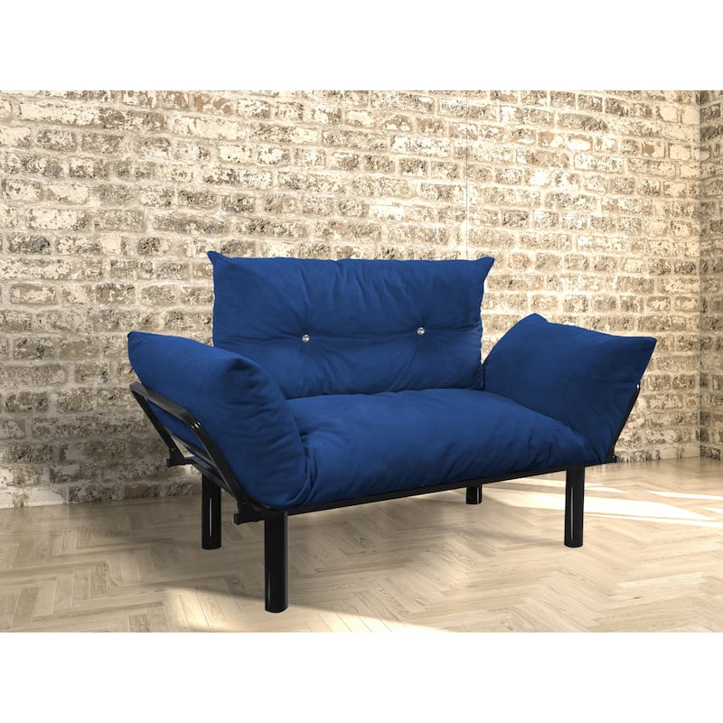 Comfortable and Stylish Sofa Bed with Ample Storage and Adjustable Backrest, Perfect for Relaxing and Entertaining. - Blue-1