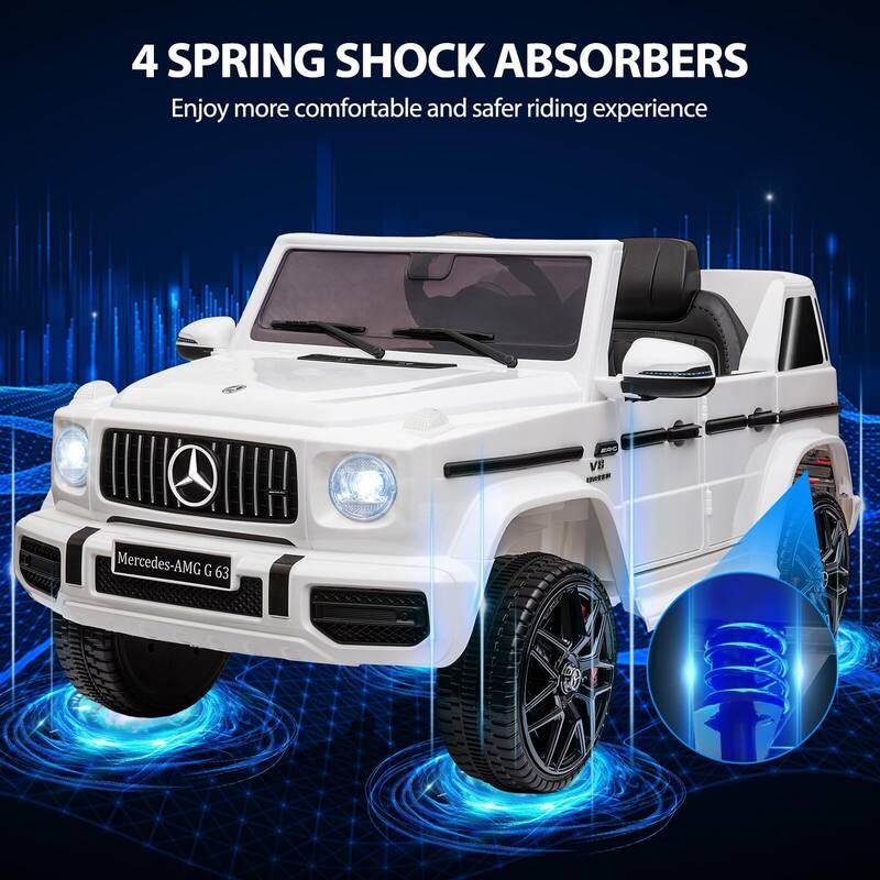 12V Kids Ride On Car, Hetoy Licensed Mercedes-Benz G63 Electric Car Battery Powered w/Parent Remote Control