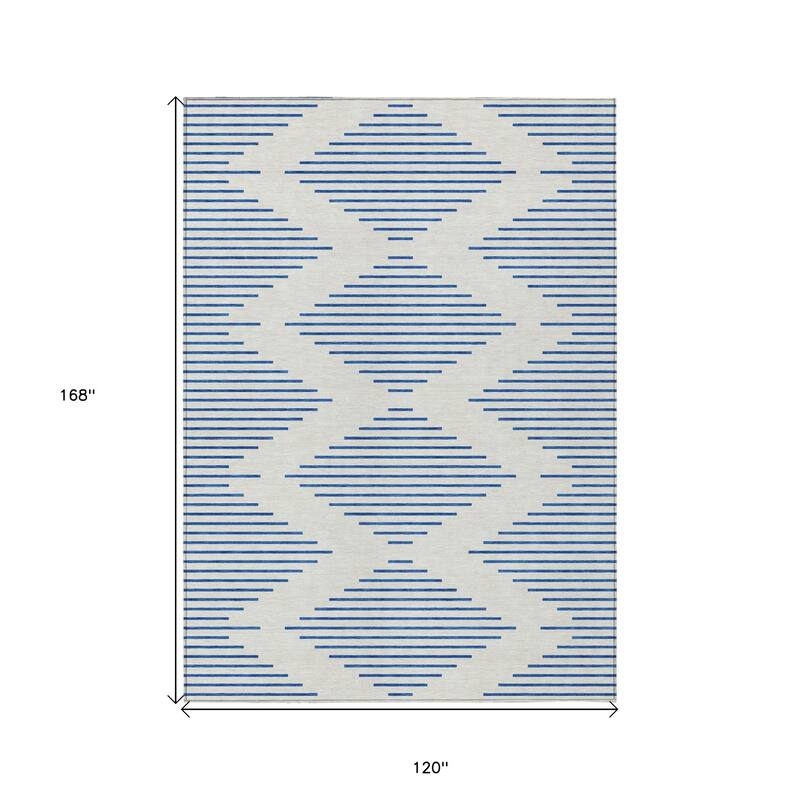 HomeRoots Geometric Transitional Rectangle Outdoor Rug