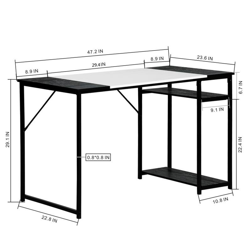 HomyLin Writing Table Home Office Desk Computer Desk for Study Working