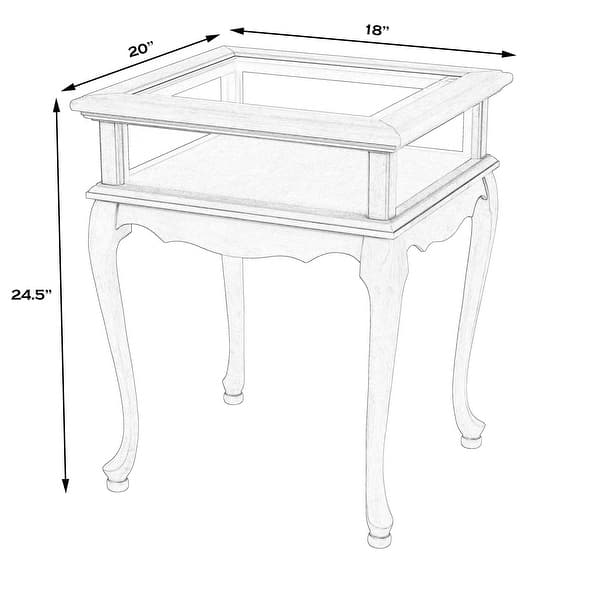 Burton Antique Beige Curio Table