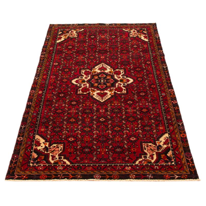 ECARPETGALLERY Hand-knotted Andelz Red Wool Rug - 4'8 x 8'10