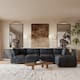 Option LShaped 4 Seats+1Ottoman Black