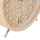 preview thumbnail 8 of 18, Light Brown Wood Woven Clock Chevron Patterned or White Frame with Silver Legs