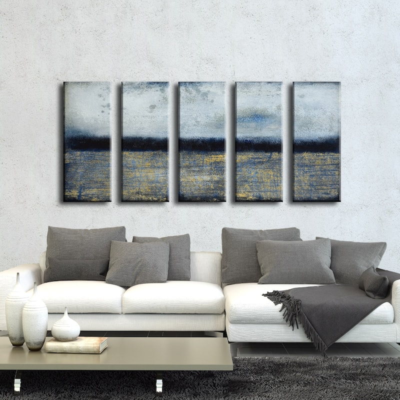 'Somber Haze' 5 Piece Wrapped Canvas Wall Art Set by Norman Wyatt Jr.