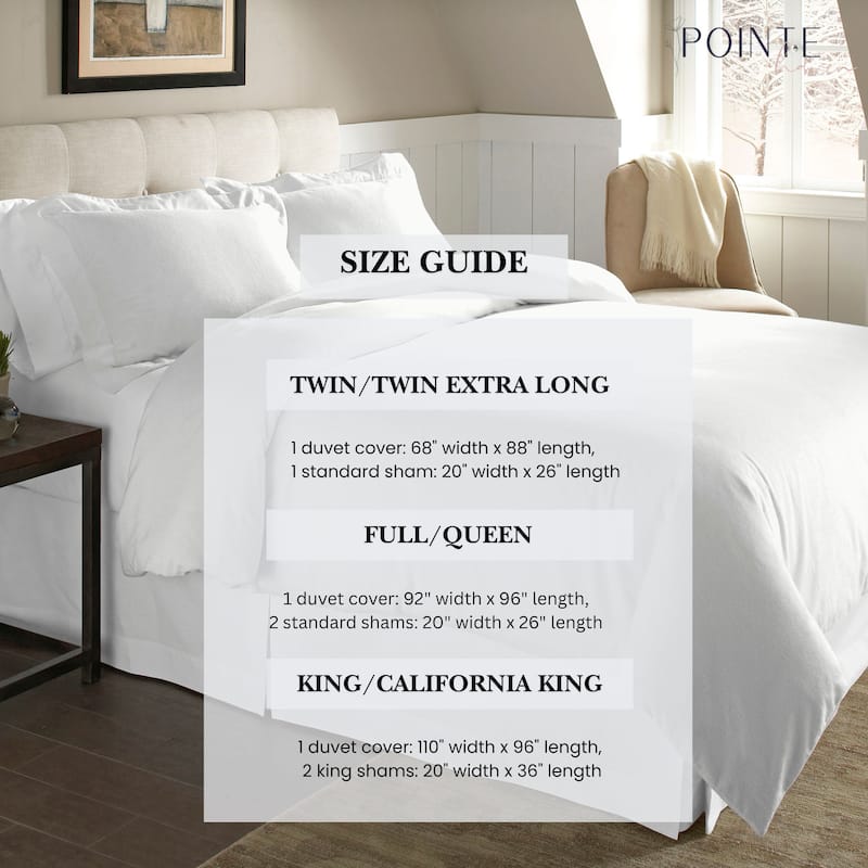 Pointehaven Flannel 180 GSM Brushed Soft Cotton Oversized Solid Duvet Sets
