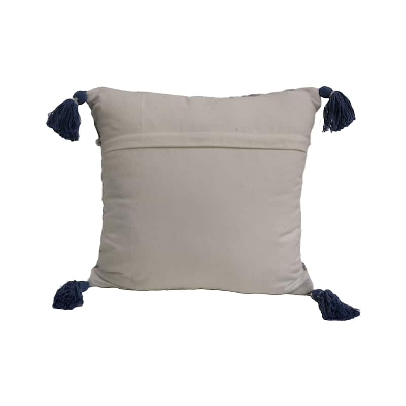 Home&Manor Auxerre Wool & Cotton Designer Throw Pillow