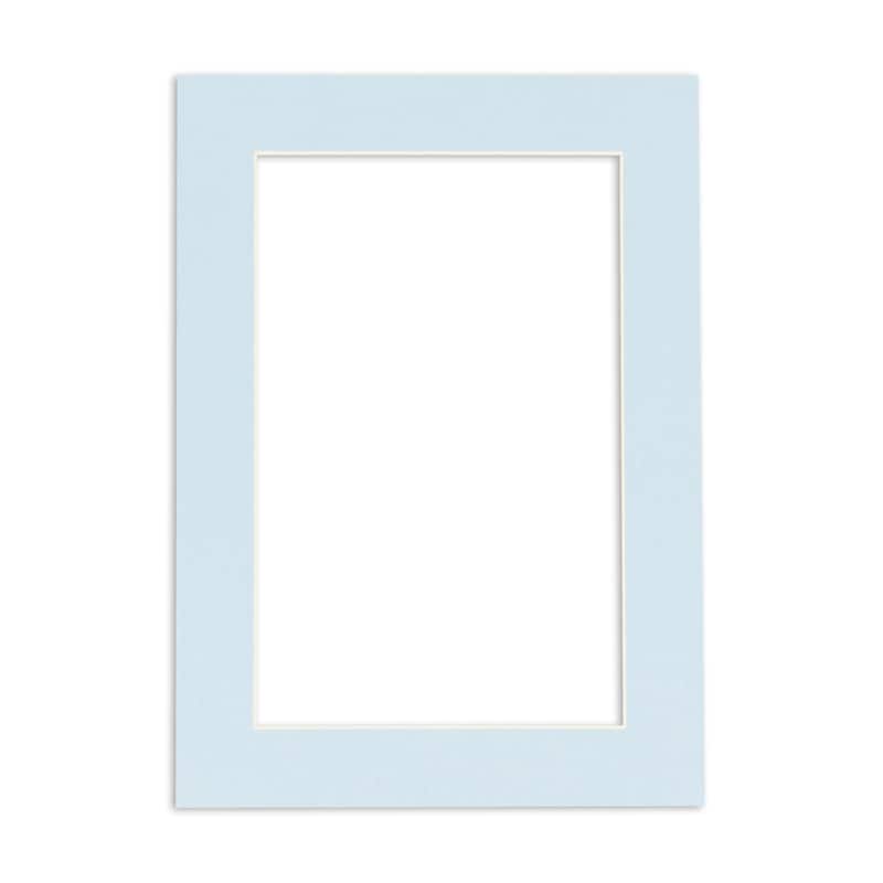 Pack of TEN 9x12 Mats Bevel Cut for 7x10 Photos Acid Free Baby Blue Precut Matboards For