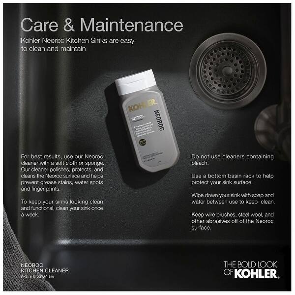 Kohler K 28000 Cairn 27 1 2 Undermount Single Basin Composite Kitchen Overstock 26893593
