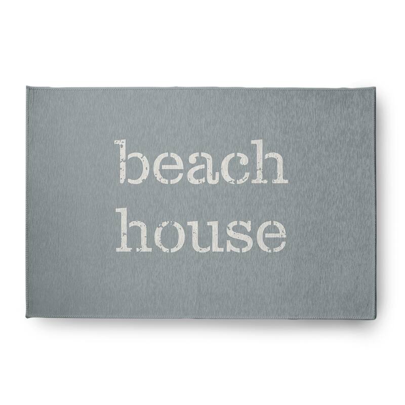 Beach House Nautical Chenille Rug - Pretty Grey - 4' x 6'