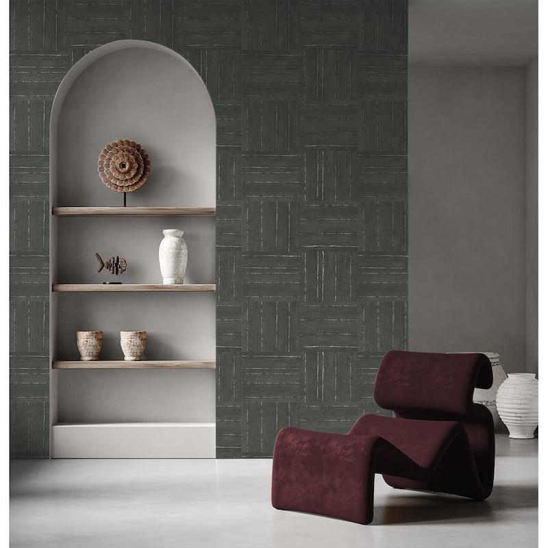 Seabrook Designs Plaza Geometric Non-Woven Unpasted Wallpaper