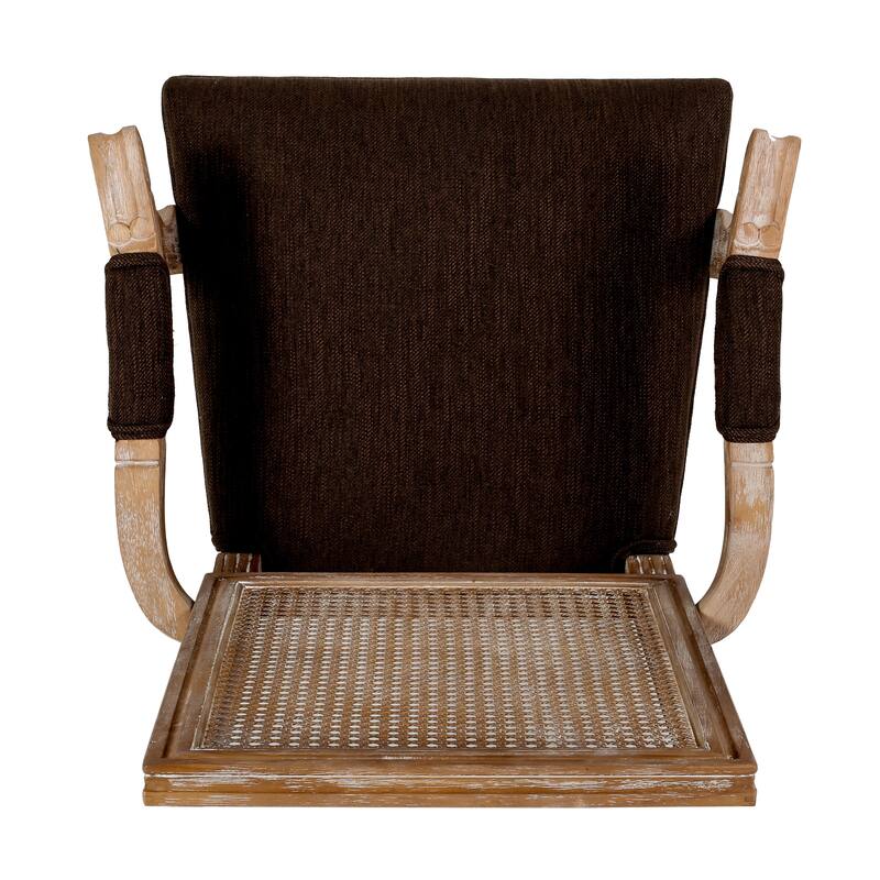 2 Set French Dining Chair Rattan Back Accent Chairs Retro Lounge Chair