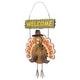 preview thumbnail 23 of 53, Glitzhome Thanksgiving Wooden Turkey Table Decor Wall Hanging Signs