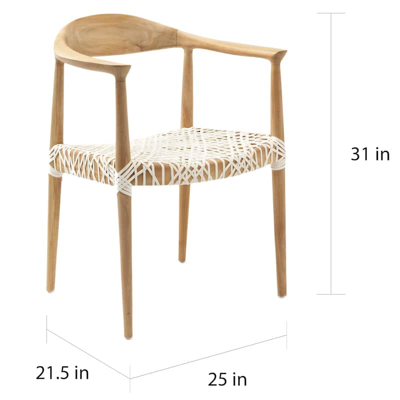 SAFAVIEH Bandelier Light Oak Arm Chair - On Sale - Bed Bath & Beyond - 6372932